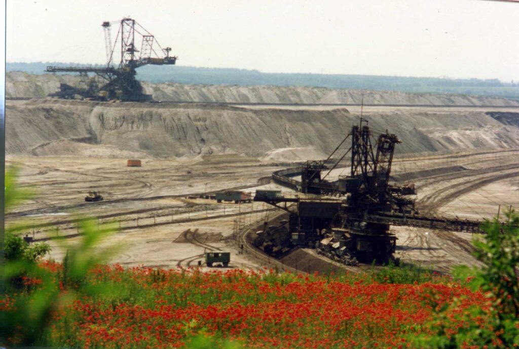 Schaufelradbagger im ehemaligen Braunkohletagebau Espenhain