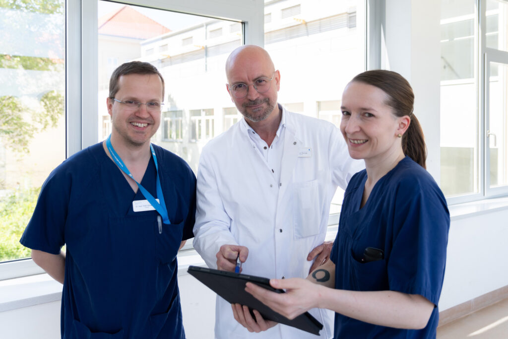 Die Bornaer Oberärzte Dr. Peter Scharzkopf, Dr. Thomas Bürkigt und Dr. Annika Schlüter (von links)